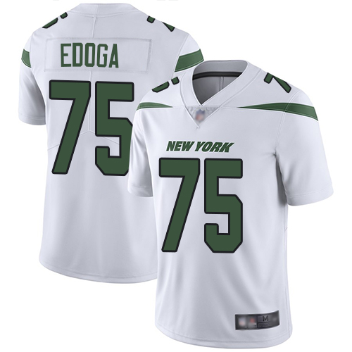 New York Jets Limited White Youth Chuma Edoga Road Jersey NFL Football #75 Vapor Untouchable